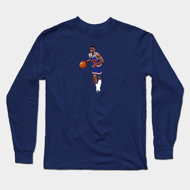 Terrell Brandon Pixel Dribble Long Sleeve T-Shirt by qiangdade